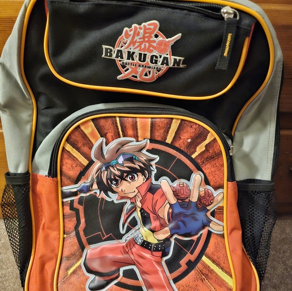 Bakugan Battle Brawlers Rolling Backpack 16" Boys School Book Bag Nintendo - Picture 2 of 8